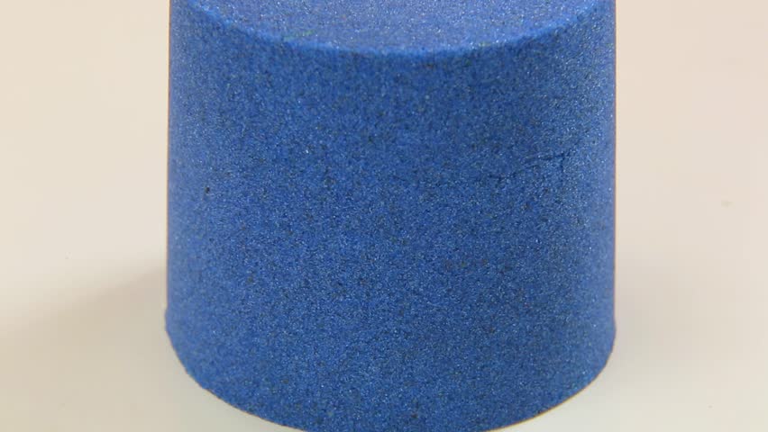 Cutting kinetic sand,blue . ASMR. Satisfactory ASMR videos with sound. Relaxing videos. Royalty-Free Stock Footage #1110740887