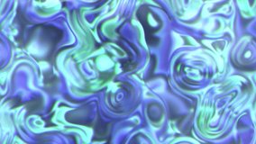 Bright Abstract Vertical Background With Iridescent Blurred Waves Of Blue And Green. Wallpaper Creative Style. Modern 4K Resolution Loop. Concept Stock Seamless Video. Vertical 3D Animation