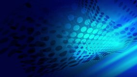 Abstract creative motion halftone circular shape pattern on gradient blue light background. Video animation Ultra HD 4k footage.