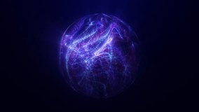 Abstract glowing sphere, energy ball shines brightly with rays of light, magic waves from particles and dots, atomic science abstract background, seamless loop
 - Powered by Shutterstock - Get 15% off with code: PIKWIZARD15