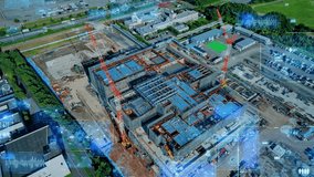 Construction industry and technology. Communication network. ConTech. - Powered by Shutterstock - Get 15% off with code: PIKWIZARD15