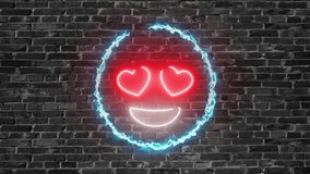 neon emojis in front of stone wall - Powered by Shutterstock - Get 15% off with code: PIKWIZARD15
