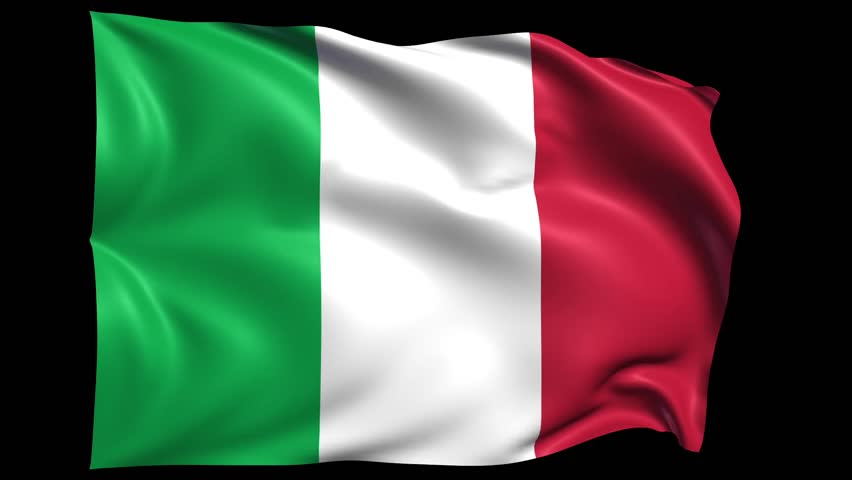 Italy Flag Weaving Animation. 4K Italian Flag Flying in the Sky Royalty-Free Stock Footage #1110772097