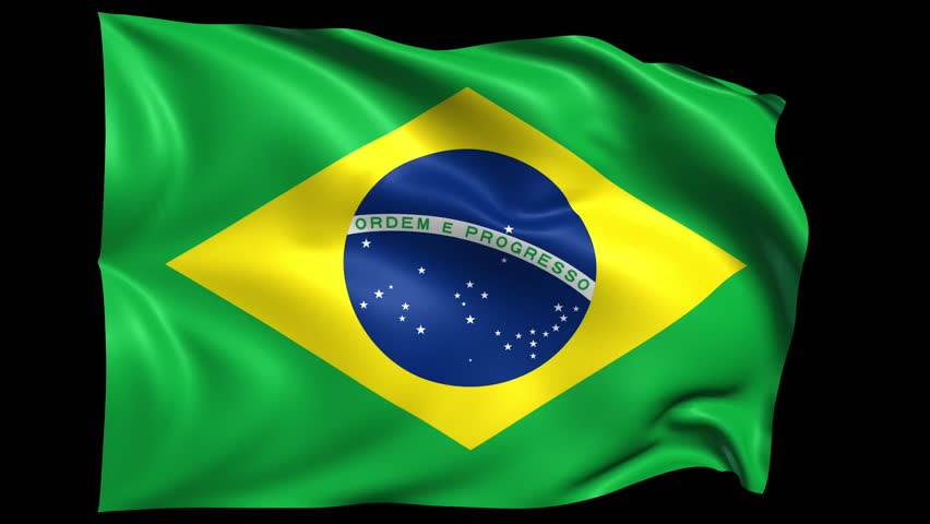 Brazil Flag Weaving Animation. 4K Brazilian Flag Flying in the Sky Royalty-Free Stock Footage #1110772425