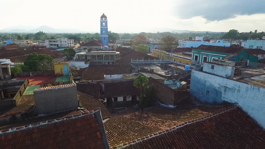 Santi Spiritus, Cuba Aerial views of colonial city