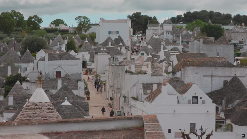 Trulli - characteristic houses of Alberobello, South Italy Royalty-Free Stock Footage #1110780879