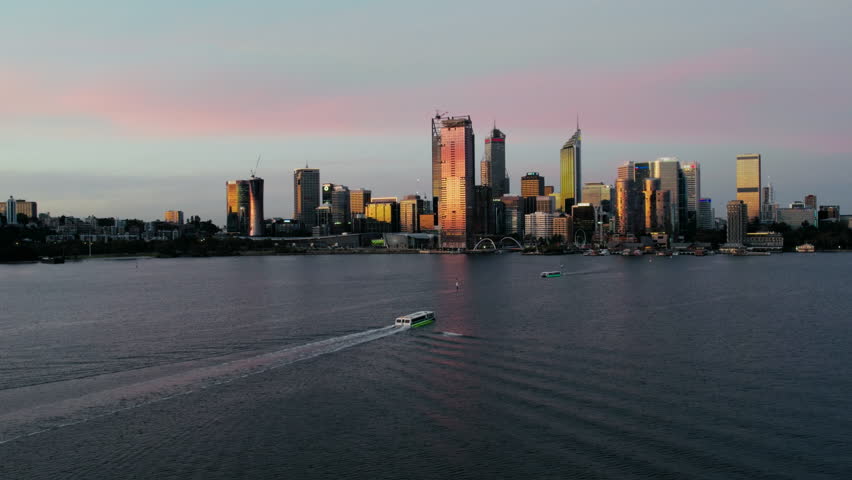 A panoramic aerial view of Perth