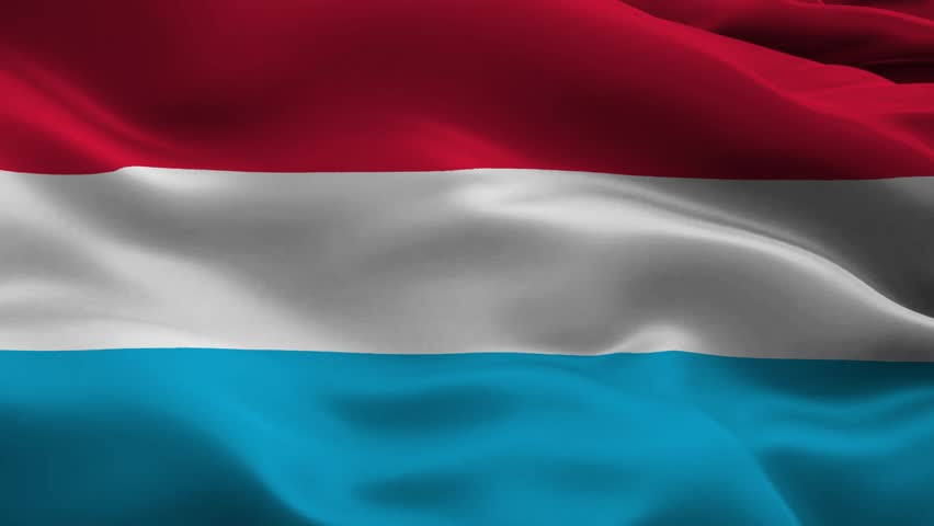 Flag of Luxembourg waving animation