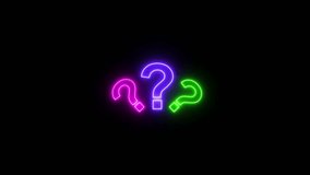 Question Mark with Neon, Question mark sign animation - Powered by Shutterstock - Get 15% off with code: PIKWIZARD15