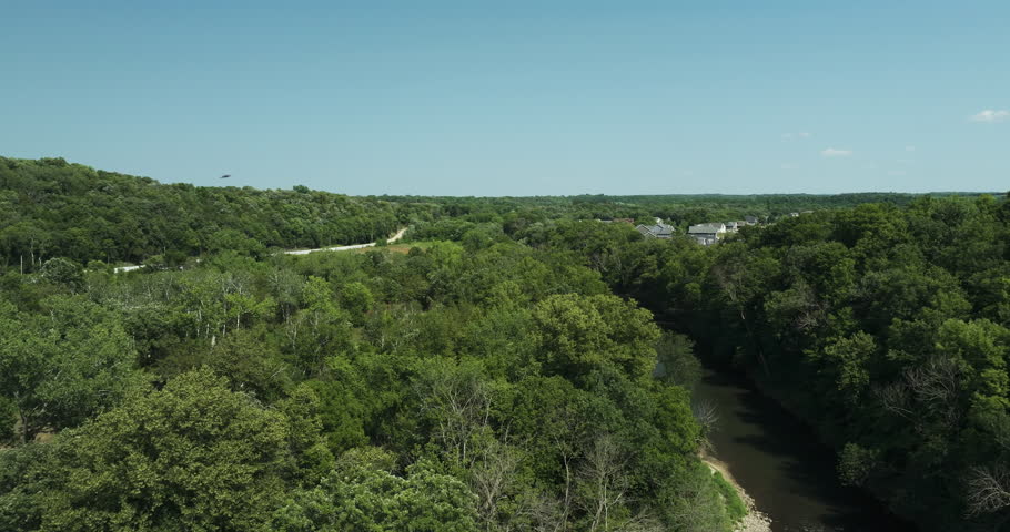 Wild paradise. Natural suburban area of the small town in Minnesota - Oronoco.