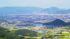 Panoramic view of Takamatsu City from the top of Mt. Kaisayama (Nishiueida-cho, Takamatsu City, Kagawa Prefecture)