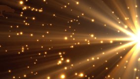 Abstract motion background shining gold particles. Shimmering Glittering Particles With Bokeh. Popular, modern, christmas, new year, holliday, wedding background, 2024, 2025. loop video animation