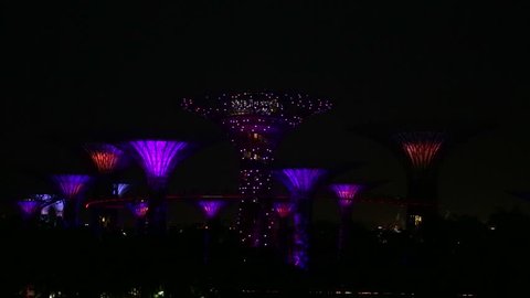 wallpapers Gardens By The Bay Light Show Time shutterstock