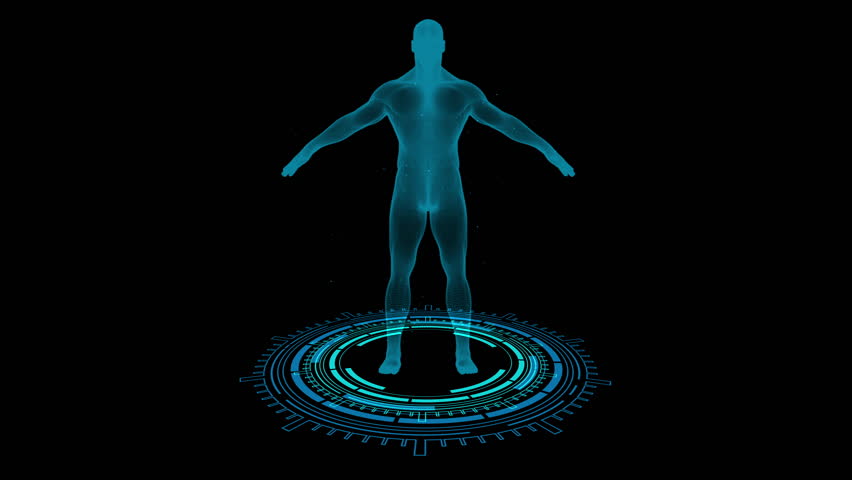 4K Human body hologram 3D HUD digital sci-fi technology - Powered by Shutterstock - Get 15% off with code: PIKWIZARD15