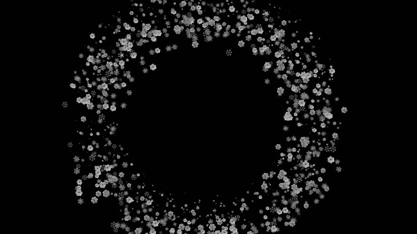  Circular Christmas Snow Flakes with copy space | Shutterstock HD Video #1110823213