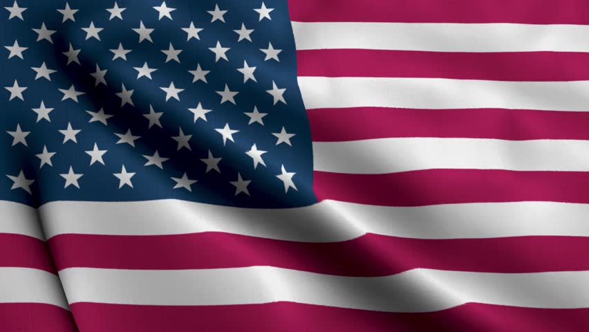 United States Flag. Waving  Fabric Satin Texture Flag of United States 3D illustration. Real Texture Flag of the United States of America 4K Video Royalty-Free Stock Footage #1110838103