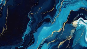 Blue marble and gold abstract background texture. Indigo ocean blue marbling with natural luxury style swirls of marble and gold powder - Powered by Shutterstock - Get 15% off with code: PIKWIZARD15