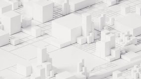 White cube circuit board, 3d rendering. Motion graphic. - Powered by Shutterstock - Get 15% off with code: PIKWIZARD15