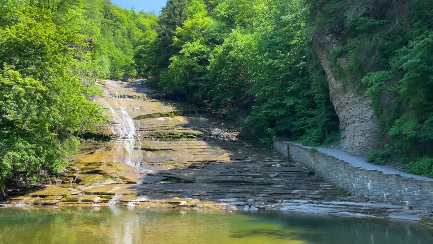 Buttermilk Falls State Park in Ithaca, New York, May 2023