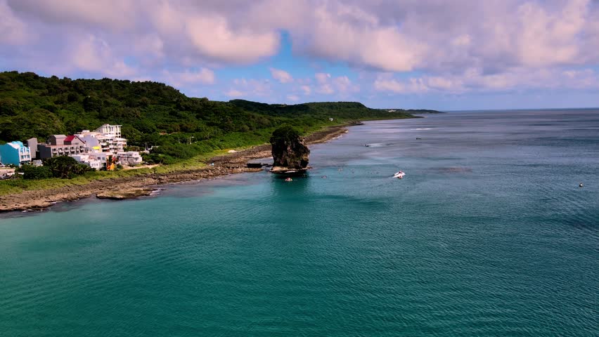 Sail rock near the kenting national park in Hengchun Township, Pingtung County, Taiwan