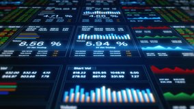 Business stock market and financial graphic interface showing, Technology data analysis for online marketing research, Charts and data numbers information report for business strategy for investment. - Powered by Shutterstock - Get 15% off with code: PIKWIZARD15