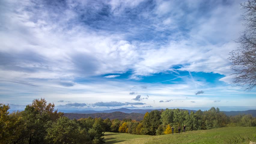 Timelapse of the hills in autumn, Samoborsko gorje, Croatia