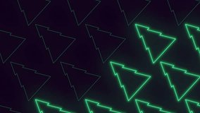 Abstract glowing green Christmas tree pattern on a black background. Versatile for decoration and design purposes, adding a vibrant touch to any project - Powered by Shutterstock - Get 15% off with code: PIKWIZARD15