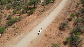 NAMIBIA NORTH BY DRONE TRIBAL SCENERY