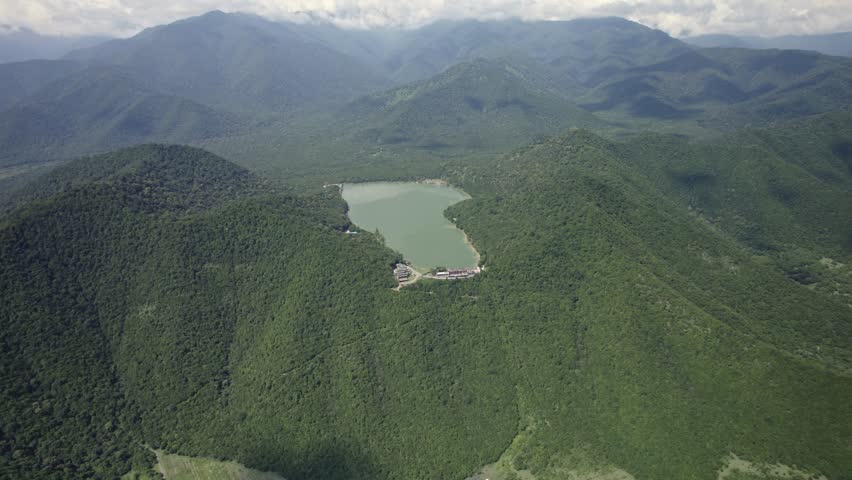 Kvareli lake in mountains in Georgia