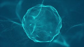 Digital sphere abstract particle wave background - Powered by Shutterstock - Get 15% off with code: PIKWIZARD15