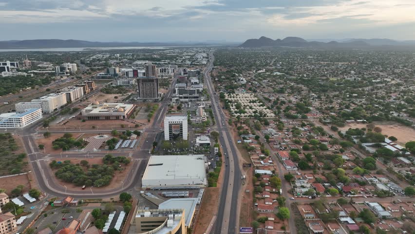 Central Business District CBD in Gaborone, Botswana, Africa