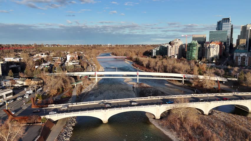 Aerial view of the west side of Calgary