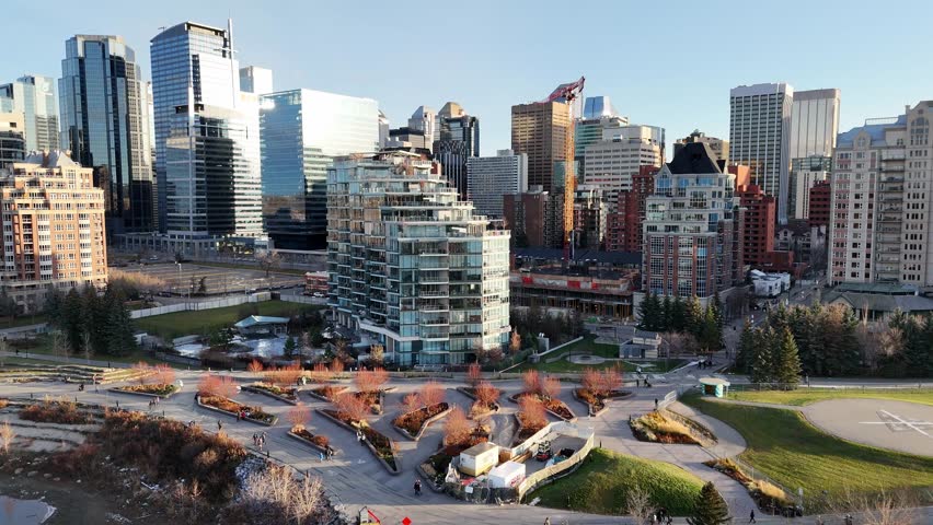 Aerial view of the west side of Calgary