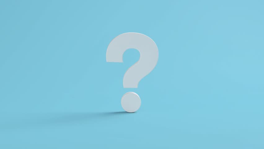 Rotating White Question Mark on blue background. Loop 4K Video motion graphic animation. Royalty-Free Stock Footage #1110939279
