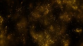Golden particles moving in slow motion on black background 4k footage, Gold litters footage, particles moving footage, gold glitters footage, particles explosion. Animation video transparent backgroun - Powered by Shutterstock - Get 15% off with code: PIKWIZARD15