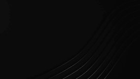 This stock motion graphic video of 4K Black Luxury Background with gentle overlapping curves on seamless loops.