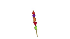 animated video of the fruit satay icon