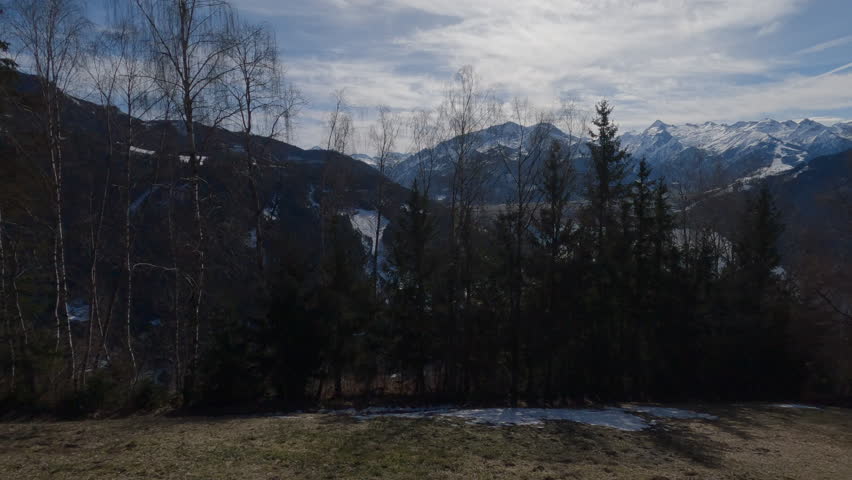LEFT SIDE VIEW DRIVING PLATE car driving on winter roads in Austrian Alps | Shutterstock HD Video #1110967815