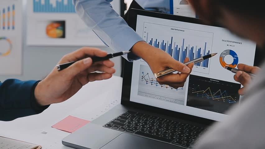 Office Collaboration, Young Business Asian People Engage in Brainstorming and Successful Partnership Analysis, A collaborative office setting where young Asian business professionals engage in brain - Powered by Shutterstock - Get 15% off with code: PIKWIZARD15