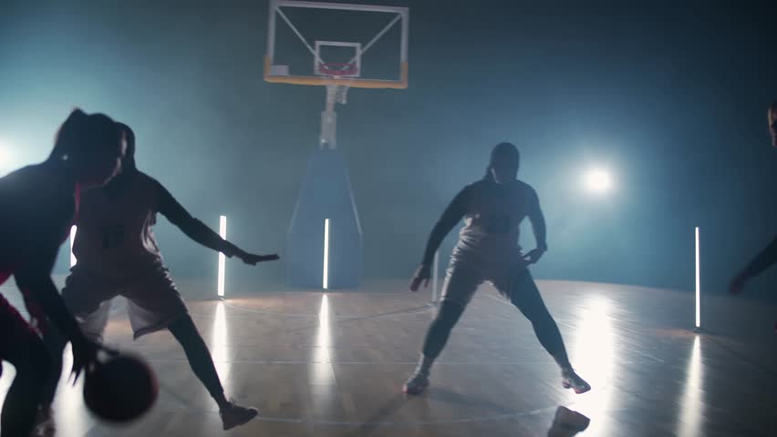 Women's basketball training game, the confrontation between the European and Eastern woman teams, active game. - Powered by Shutterstock - Get 15% off with code: PIKWIZARD15