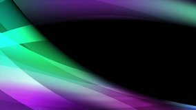 Green and violet smooth glossy waves abstract elegant background. Seamless looping motion design. Video animation Ultra HD 4K 3840x2160