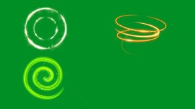 Light swirl green screen, Abstract technology, science, engineering artificial intelligence, Seamless loop 4k video, 3D Animation, Ultra High Definition
