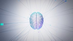 Digital Human Brain with Neural Network Connections. Synapses and neural pathways. Symbolizing AI, cognition, and neuroscience. Ideal for medical presentations, human biology and AI integration - Powered by Shutterstock - Get 15% off with code: PIKWIZARD15