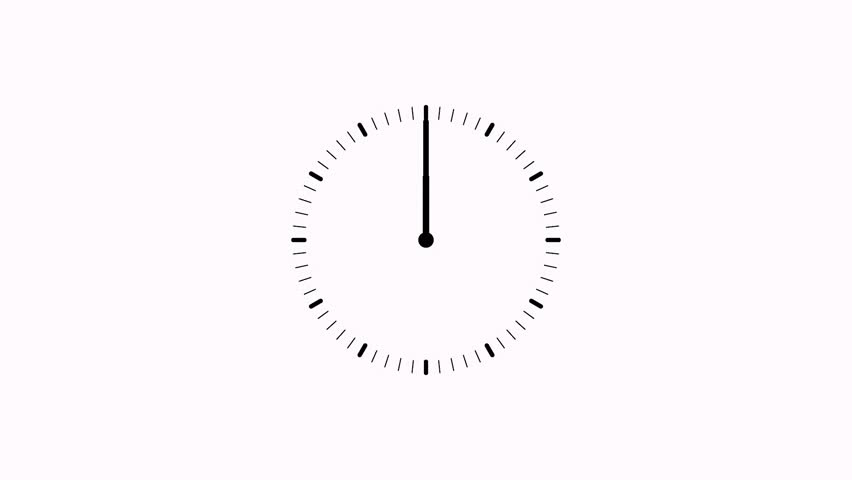 Clock Icon Counting Down 24 Hours Day Fast Speed. Clock icon  with rotation arrows and time lapse 4K Animation Royalty-Free Stock Footage #1110990189