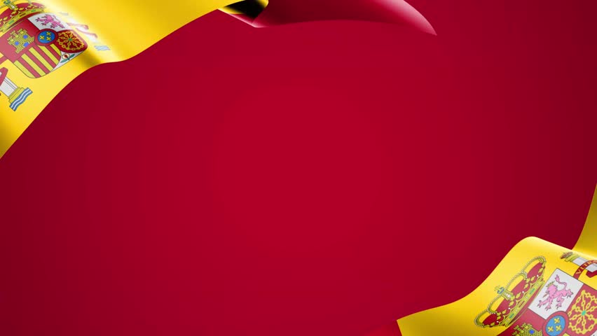 Happy Spain National Day Lettering Text Animation with waving flag background. Celebrate Spain National Day on 12th October. Excellent for commemorating Spain Day and animating greeting cards.