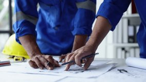 Structural engineering team discusses and calculates office interior design work, house structure concepts, construction, house models, concept meetings, business objects, real estate. - Powered by Shutterstock - Get 15% off with code: PIKWIZARD15