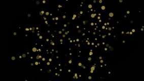 Animation of spots and abstract shapes moving on black background. Shape, colour and movement concept digitally generated video.