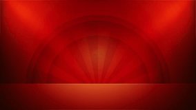 Red stage carnival background. Stage for product promotion and celebration. 4K resolution video 3840x2160, 60fps