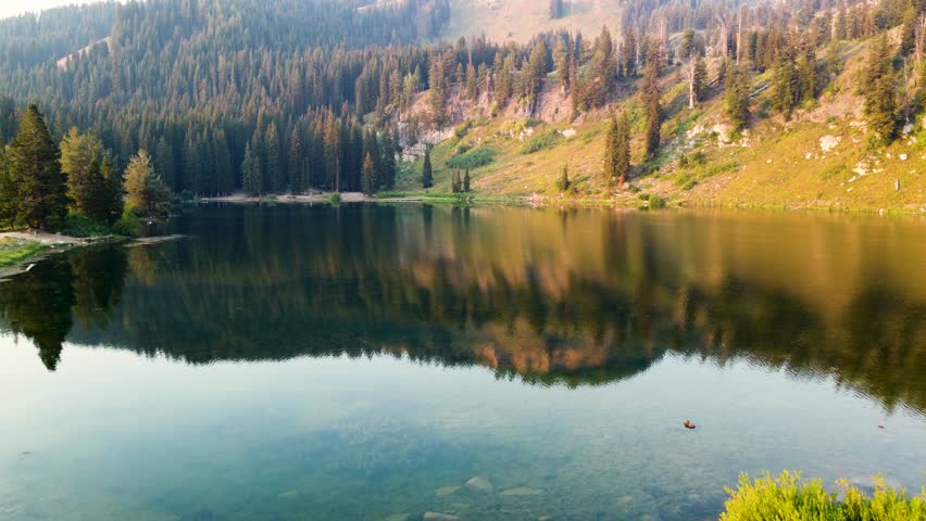 Aerial Summer View of Tony Grove Lake Uinta-Wasatch-Cache National Forest Utah