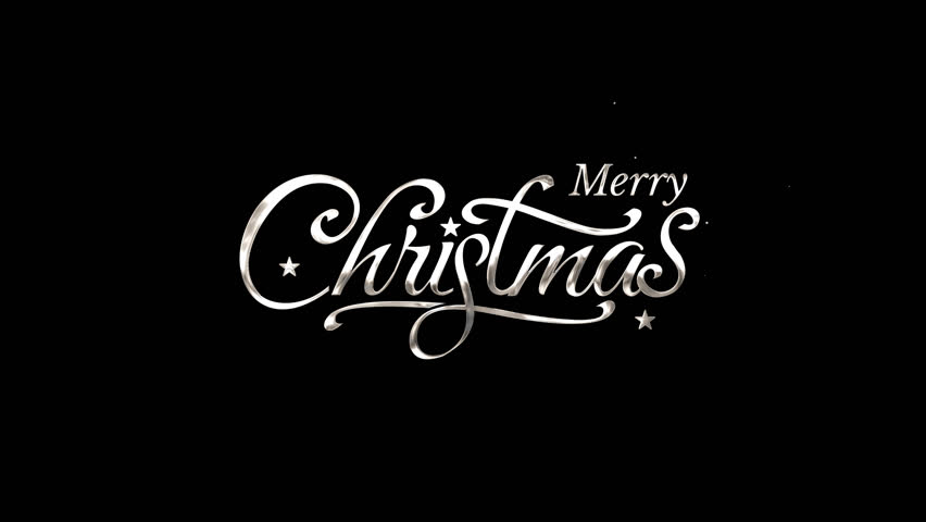 Merry Christmas Handwritten Animated Text in Silver Color, lettering with alpha or transparent background, for banner, social media feed wallpaper stories sale